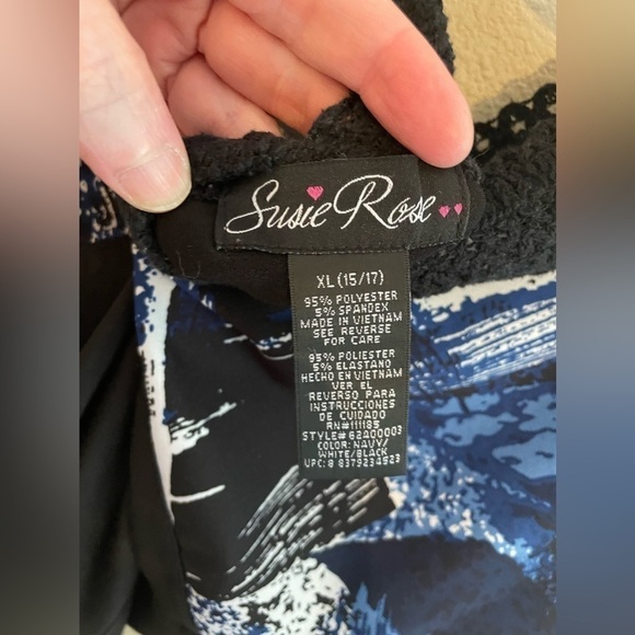 💃 PLUNGING NECKLINE CROCHET DETAIL Y2K V Neck Sz XL Sexy Loose & Tight Fit - Picture 5 of 9